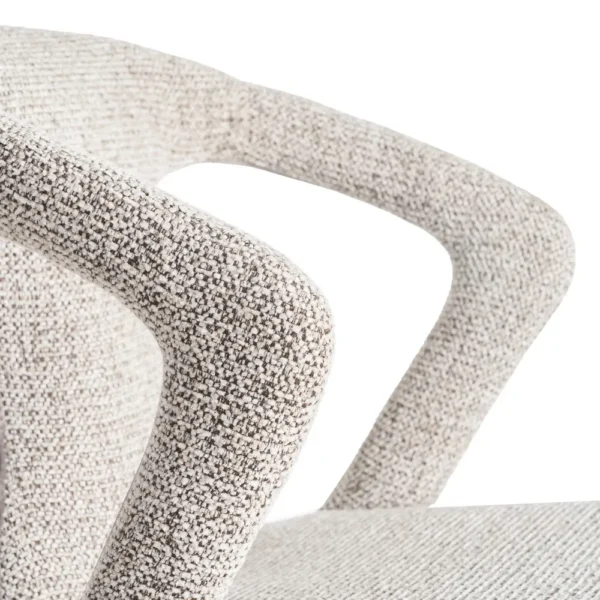 Set 2 scaune dining gri dechis din tesatura Lauris - imagine 7