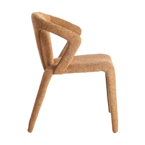Set 2 scaune dining caramizii din tesatura Lauris - imagine 4