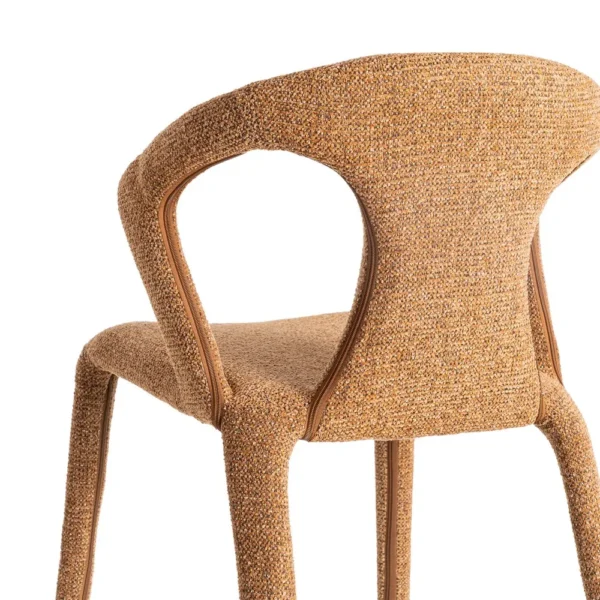 Set 2 scaune dining caramizii din tesatura Lauris - imagine 8
