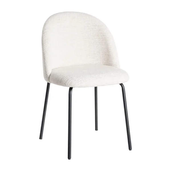Set 2 scaune dining albe din tesatura Karol