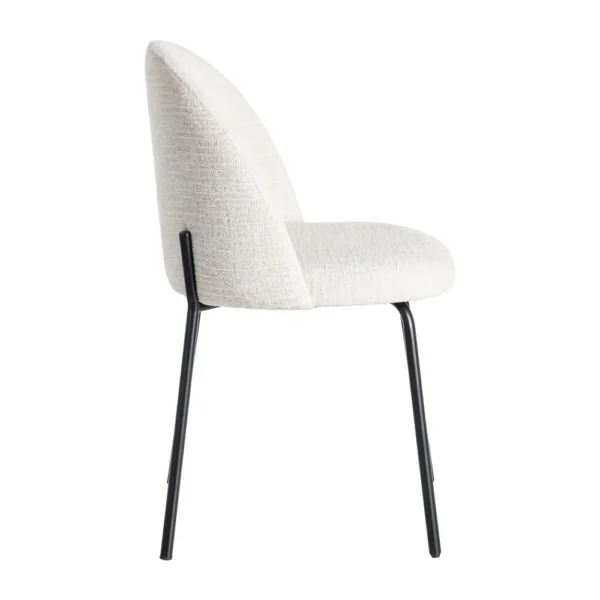 Set 2 scaune dining albe din tesatura Karol - imagine 4