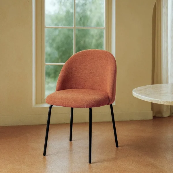 Set 2 scaune dining caramizii din tesatura Karol - imagine 2