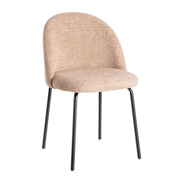 Set 2 scaune dining roz somon pal din tesatura Karol