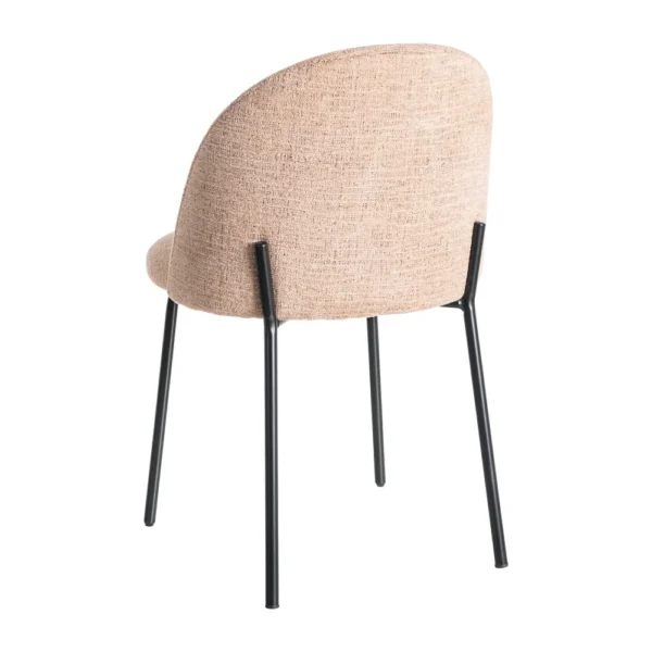 Set 2 scaune dining roz somon pal din tesatura Karol - imagine 4