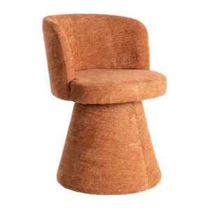 Scaun dining rotativ caramiziu din tesatura Dionis
