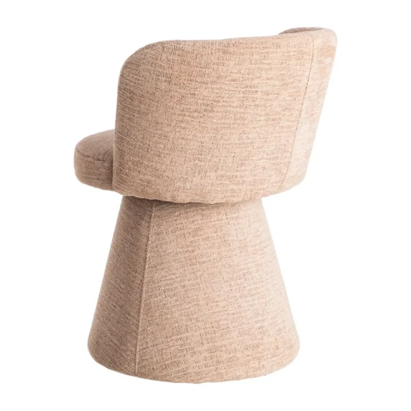 Scaun dining rotativ roz somon pal din tesatura Dionis - imagine 4