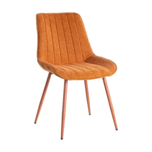 Set 2 scaune dining caramizii din tesatura Thomas