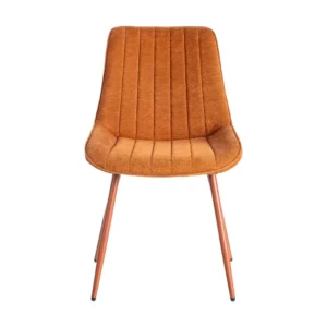 Set 2 scaune dining caramizii din tesatura Thomas