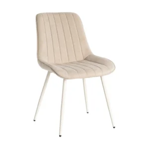 Set 2 scaune dining bej din tesatura Thomas