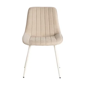 Set 2 scaune dining bej din tesatura Thomas