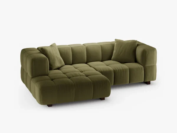 Coltar extensibil verde din catifea Puma Left - imagine 3