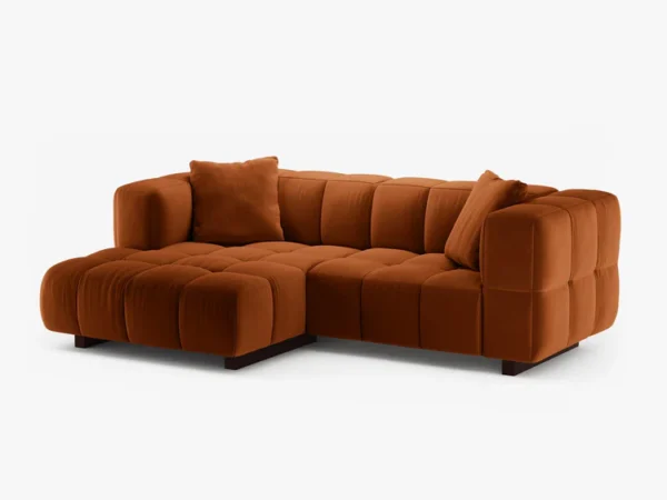 Coltar extensibil caramiziu din catifea Puma Left - imagine 3