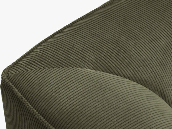 Coltar modular verde 7 locuri din tesatura texturata Ruby Left - imagine 6
