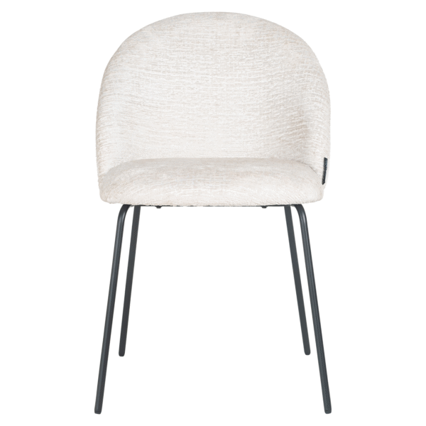 Set 2 scaune dining crem din tesatura texturata Alyssa - imagine 3