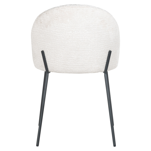 Set 2 scaune dining crem din tesatura texturata Alyssa - imagine 5
