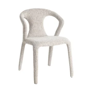 Set 2 scaune dining gri dechis din tesatura Lauris