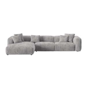 Coltar modular gri deschis din tesatura 3D Martina Left