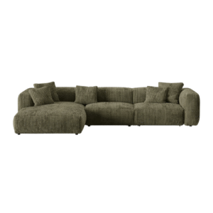 Coltar modular verde din tesatura 3D Martina Left