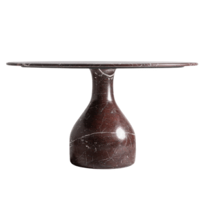 Masa dining rotunda bordo din marmura Bourg