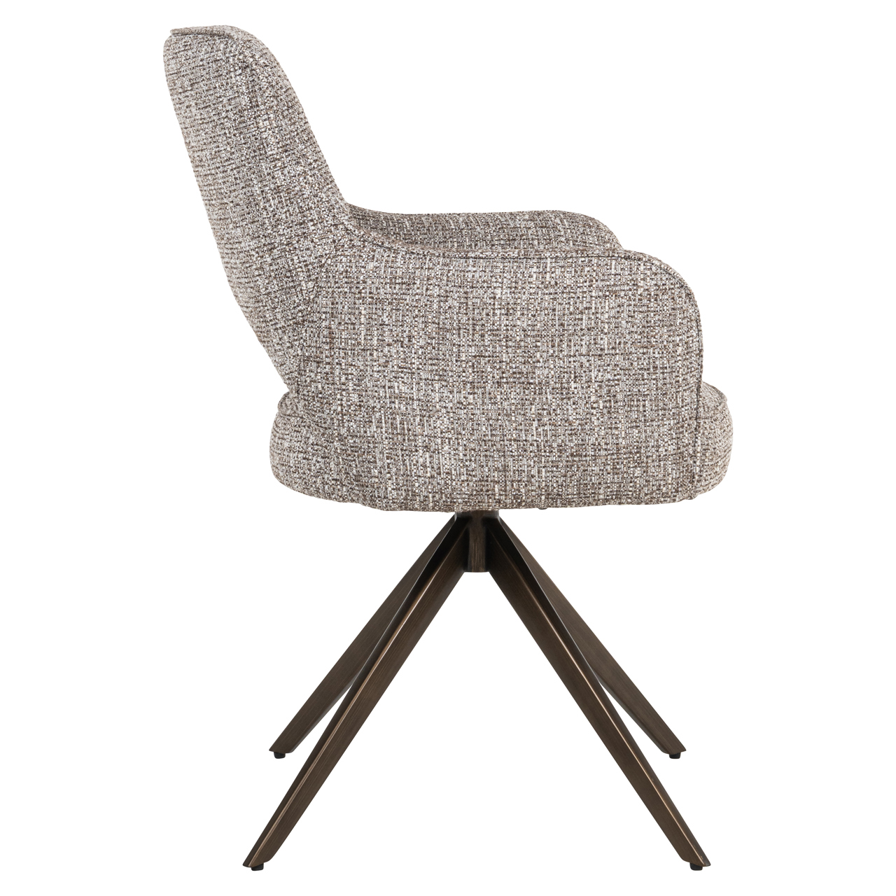 Scaun dining rotativ grej din tesatura Ginerva - imagine 3