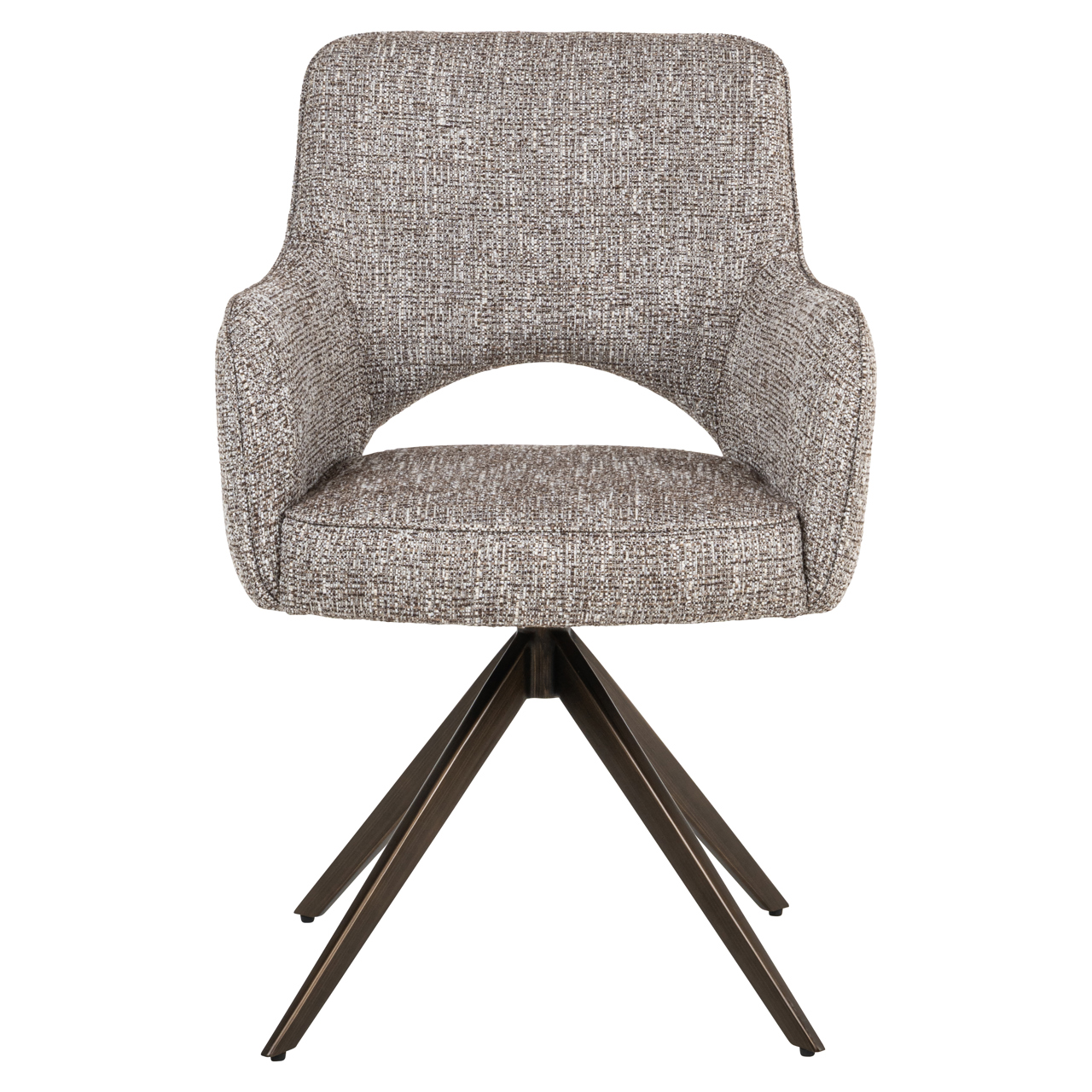 Scaun dining rotativ grej din tesatura Ginerva - imagine 2