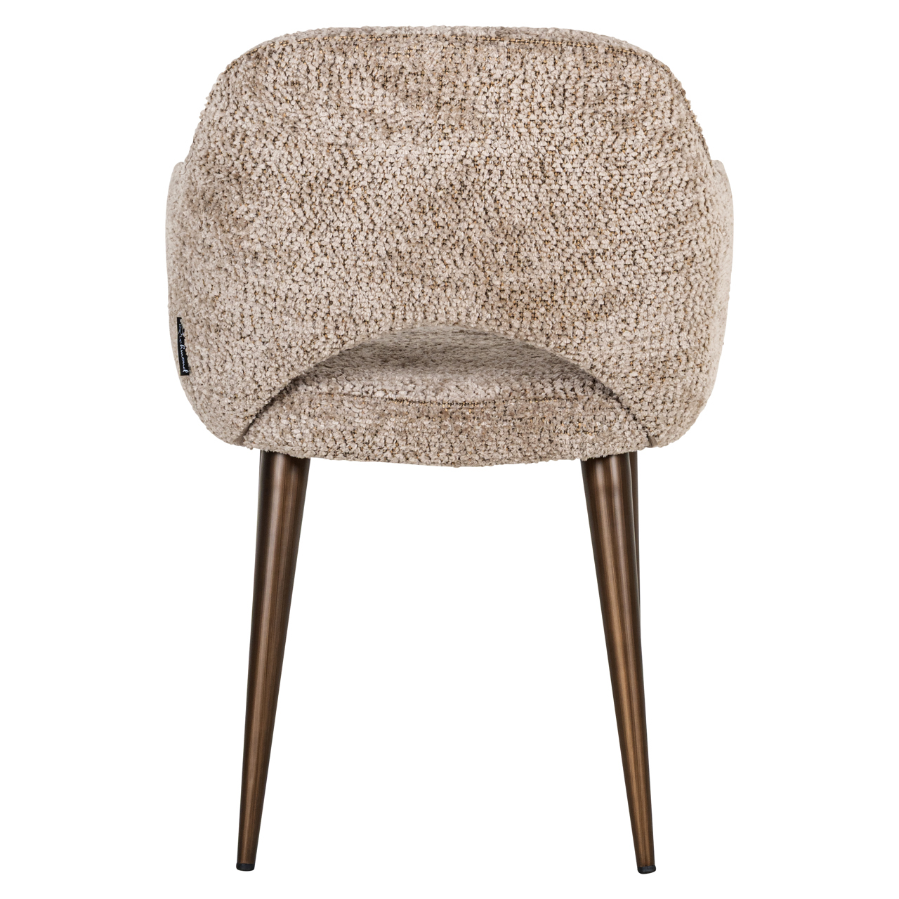 Scaun dining bej din blana artificiala Delphine - imagine 5