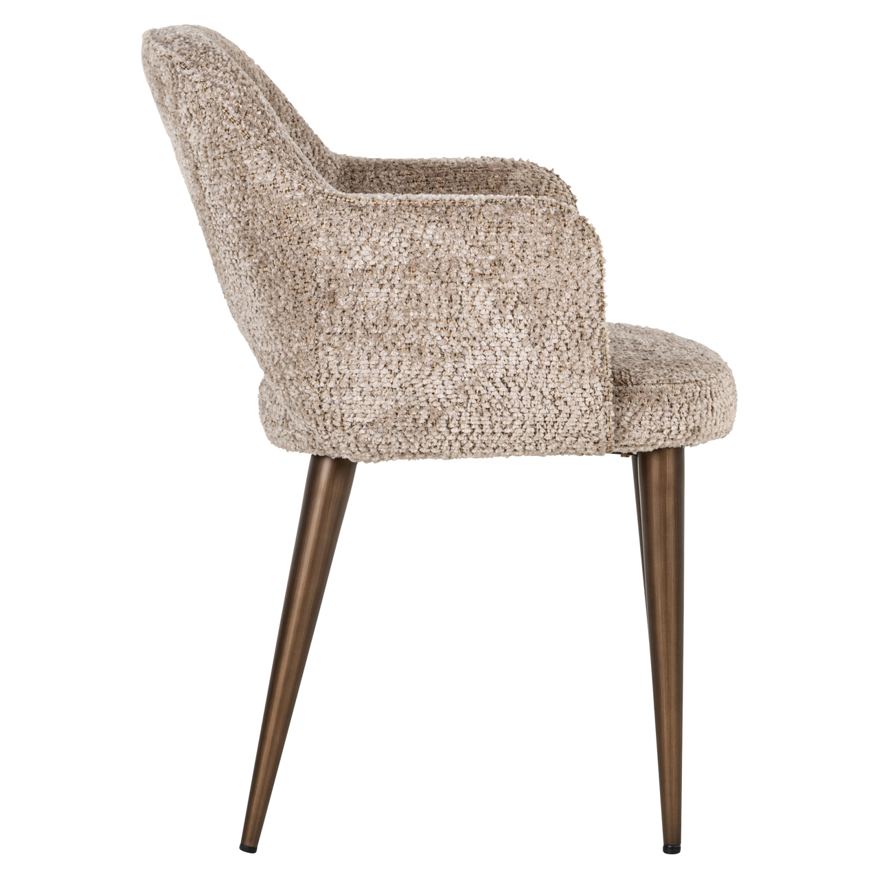 Scaun dining bej din blana artificiala Delphine - imagine 4