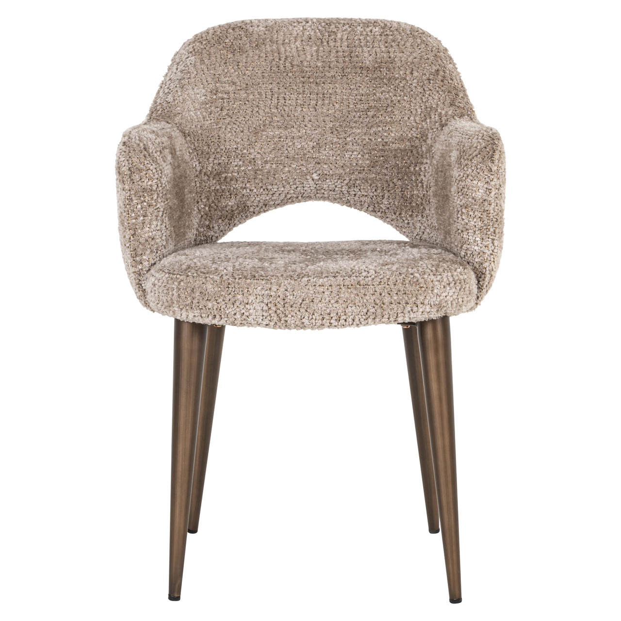 Scaun dining bej din blana artificiala Delphine - imagine 3