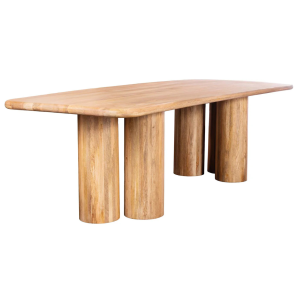 Masa dining bej natur 240cm din lemn de mango Art Deco