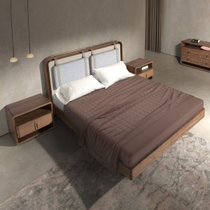 Pat maro din furnir de stejar si stofa Lamer